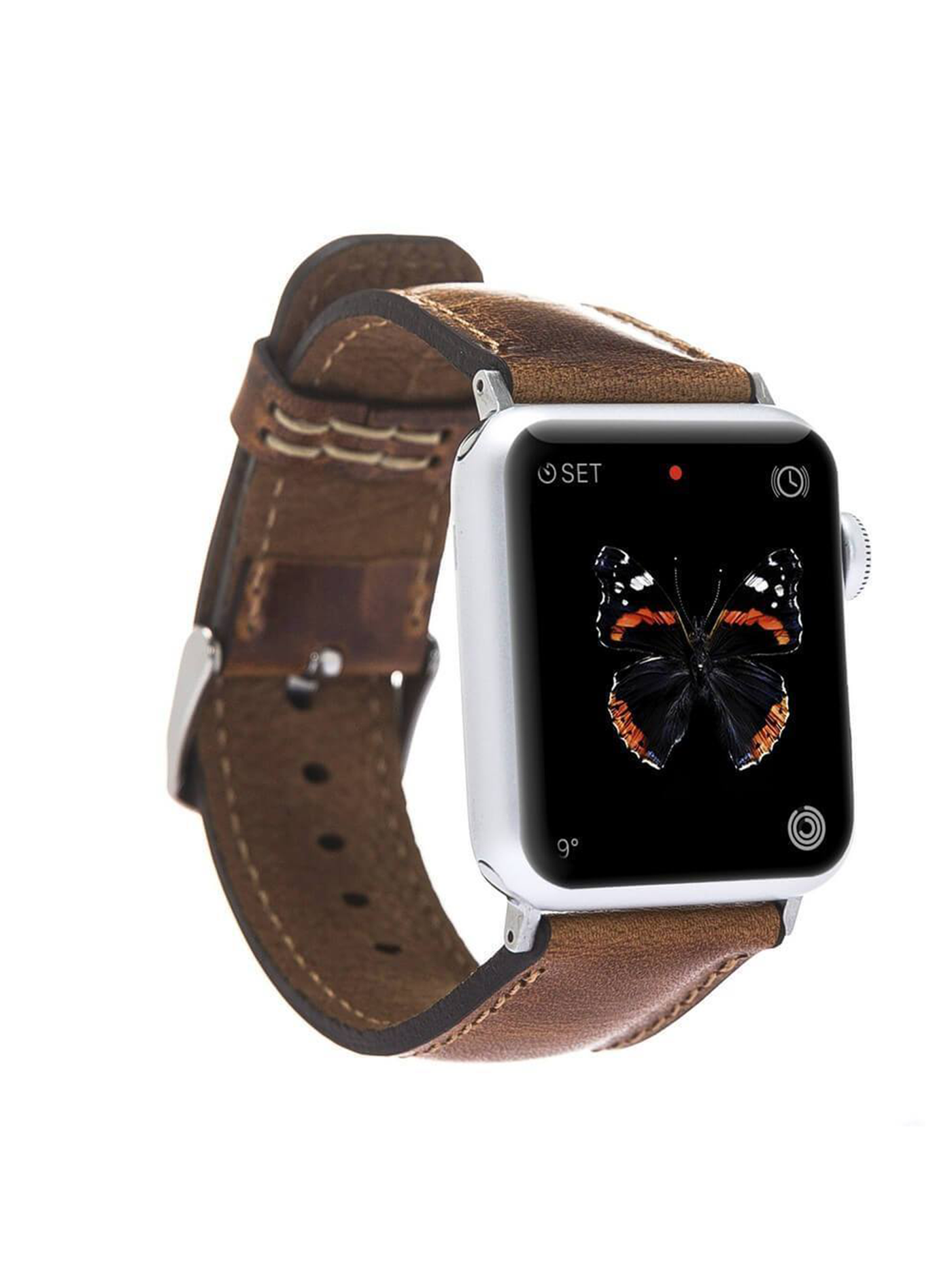 Klassiskt läderarmband för Apple Watch 38-40 mm från Bouletta Brun #color_brun