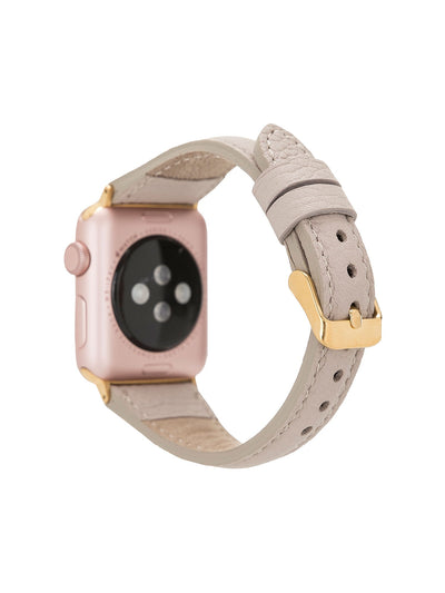 Armband i äkta läder för Apple Watch från Bouletta Slim 42-44 MM Beige #color_floater-mink