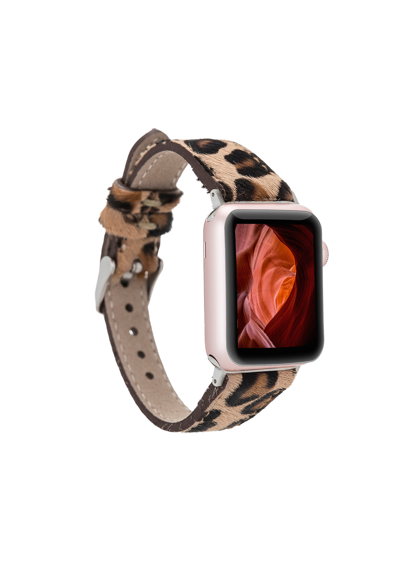 Armband i äkta läder för Apple Watch från Bouletta Slim 42-44 MM Leo #color_leo