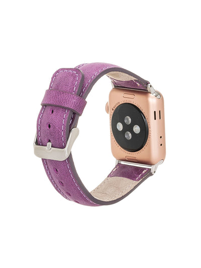 Armband i äkta läder för Apple Watch från Bouletta Slim 42-44 MM Lila #color_lila