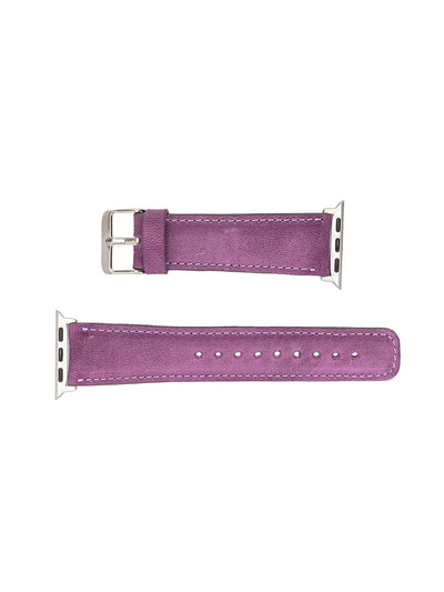 Armband i äkta läder för Apple Watch från Bouletta Slim 42-44 MM Lila #color_lila