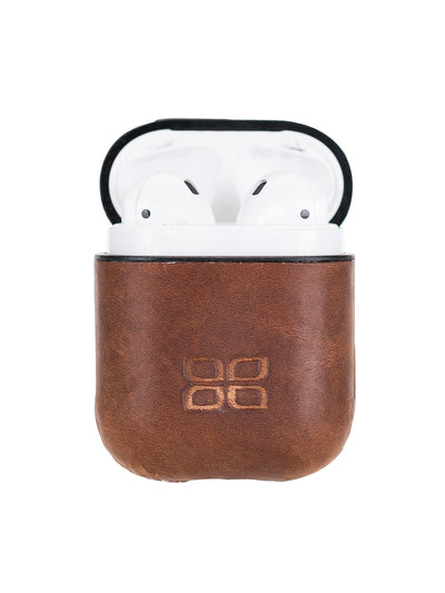 Airpodsfodral Apple AirPods-1-2-Ge Från Bouletta premiumläder JUPP Antik Brun #color_antik-brun