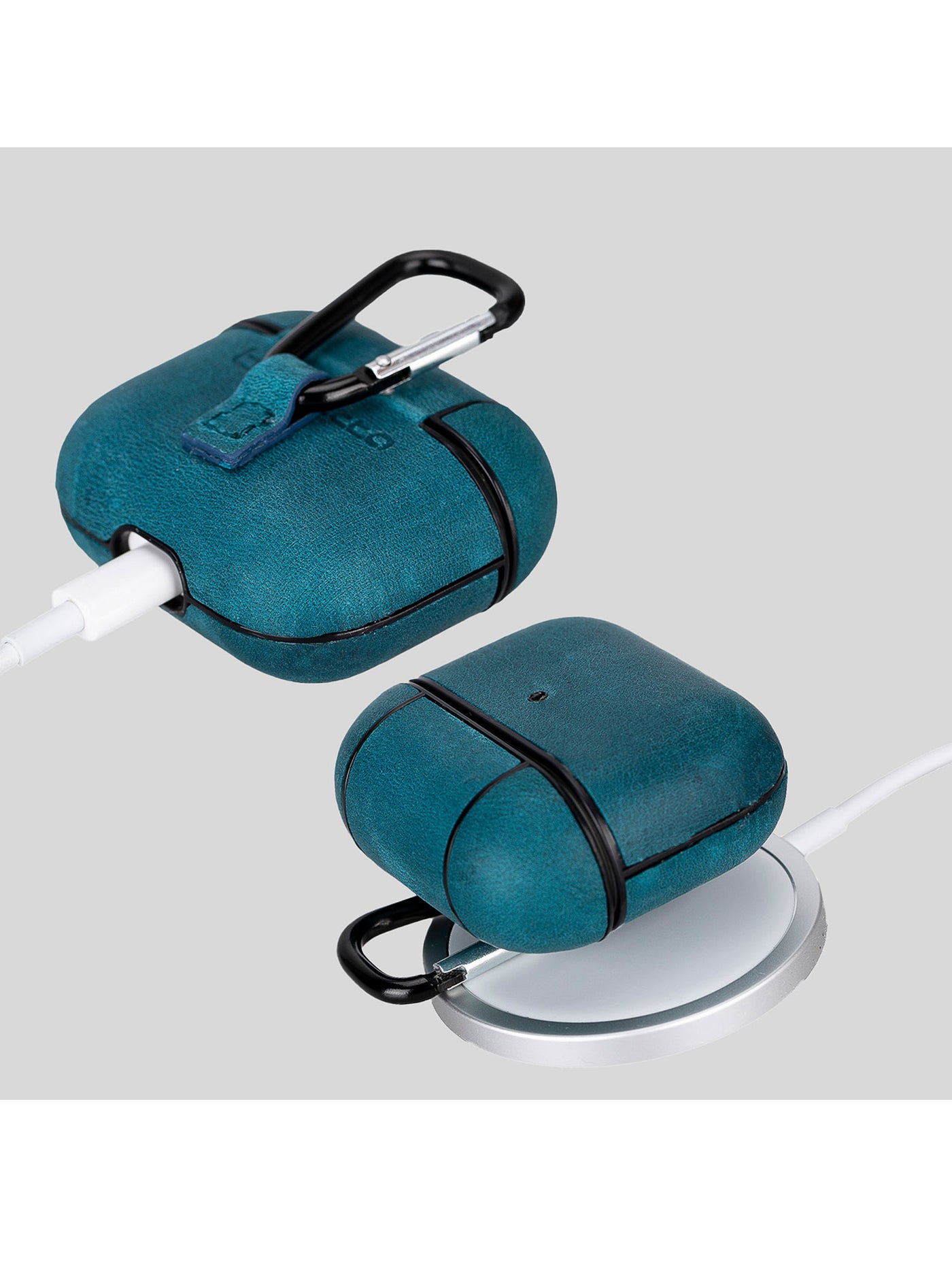 Airpodsfodral Apple AirPods-3Ge Från Bouletta premiumläder Juni Aegean-Blue #color_aegean-blue