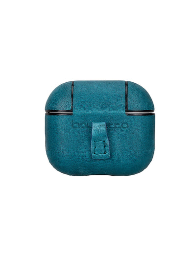 Airpodsfodral Apple AirPods-3Ge Från Bouletta premiumläder Juni Aegean-Blue #color_aegean-blue