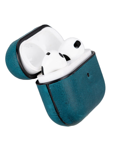 Airpodsfodral Apple AirPods-3Ge Från Bouletta premiumläder Juni Aegean-Blue #color_aegean-blue