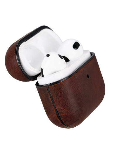 Airpodsfodral Apple AirPods-3Ge Från Bouletta premiumläder Juni Antik-Brun #color_antik-brun