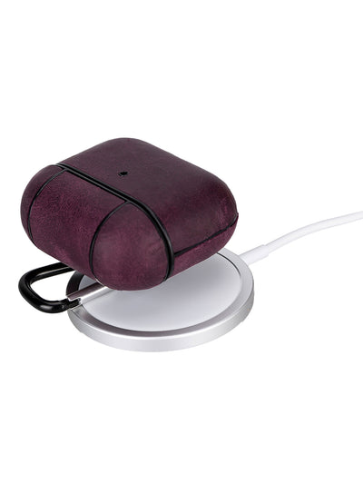 Airpodsfodral Apple AirPods-3Ge Från Bouletta premiumläder Juni Sangria #color_sangria