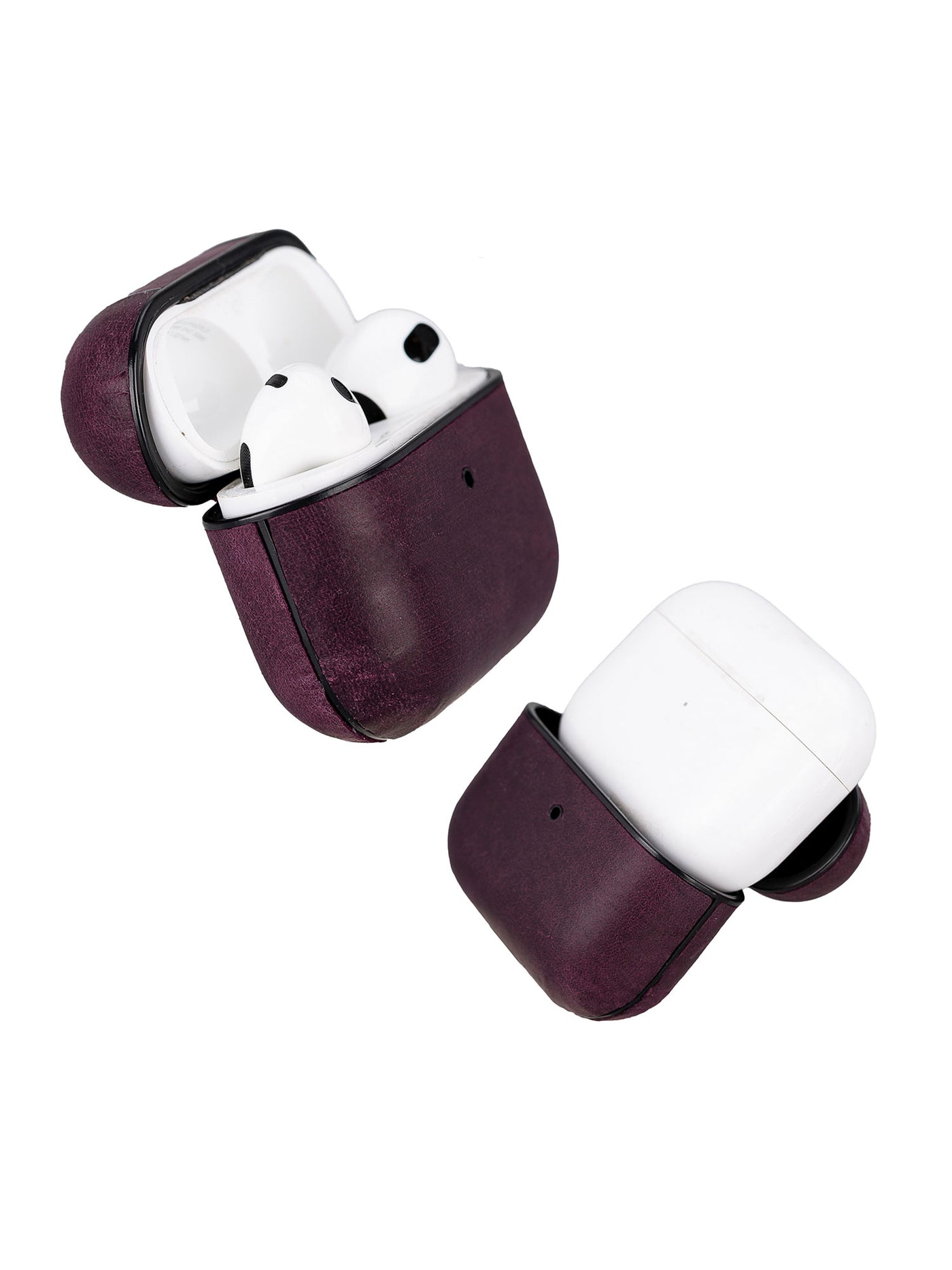 Airpodsfodral Apple AirPods-3Ge Från Bouletta premiumläder Juni Sangria #color_sangria