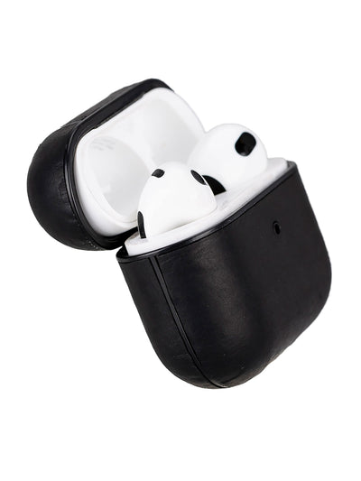 Airpodsfodral Apple AirPods-3Ge Från Bouletta premiumläder Juni Titan-Svart #color_titan-svart