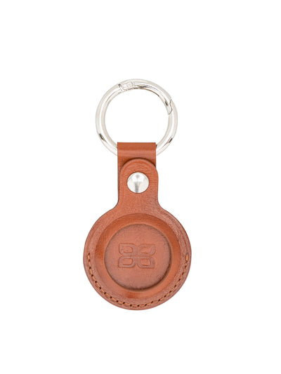 Apple AirTag hållare i äkta läder med nyckelring från Bouletta ARTA konjak Brun #color_konjak-brun