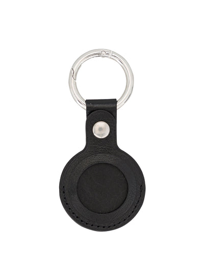 Apple AirTag hållare i äkta läder med nyckelring från Bouletta ARTA Svart #color_svart
