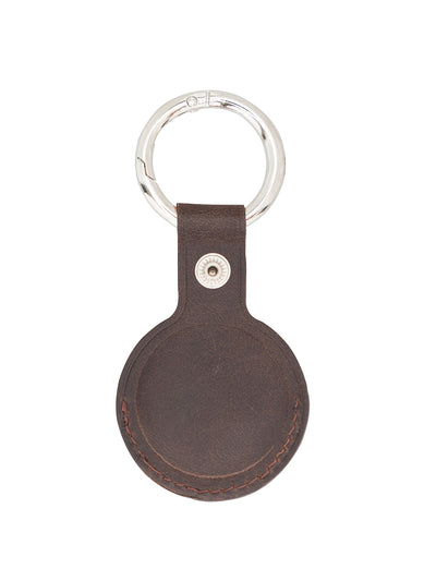 Apple AirTag hållare i äkta läder med nyckelring från Bouletta ARTA Vintage Brun #color_vintage-brun