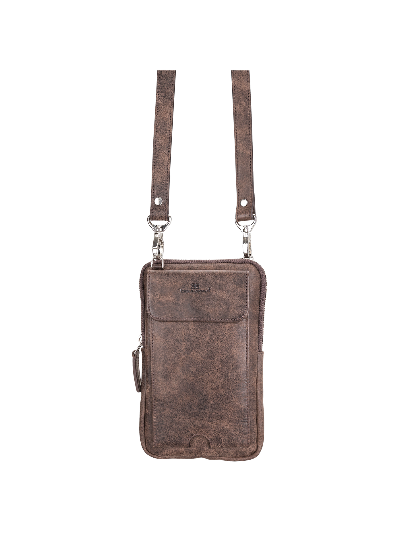 Crossbodyväska Vardagsväska i Äkta Läder Från Bouletta Nino Vintage Brun #color_vintage-brun