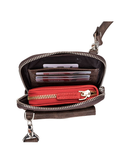 Crossbodyväska Vardagsväska i Äkta Läder Från Bouletta Nino Vintage Brun #color_vintage-brun