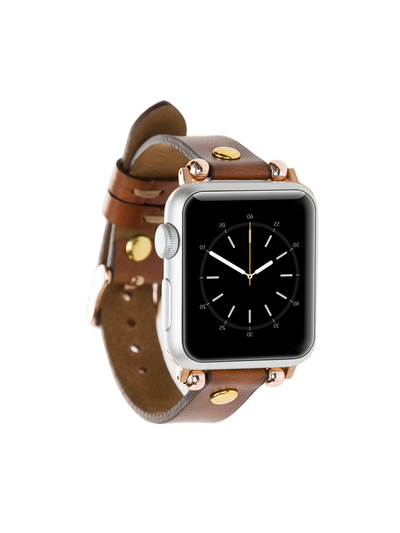 FERRO laderarmband för Apple Watch från Bouletta Konjak brun #color_konjak-brun-g