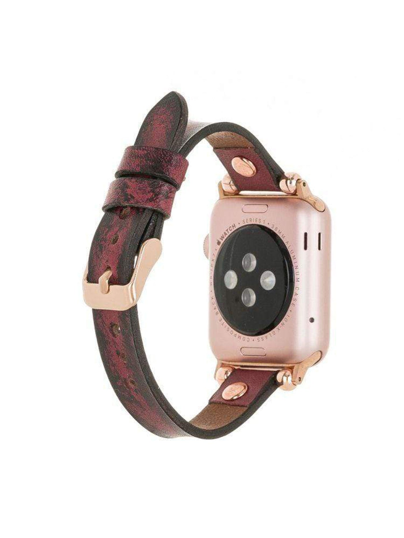 FERRO laderarmband för Apple Watch från Bouletta Rustik Granat #color_rustik-granat