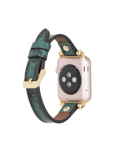FERRO laderarmband för Apple Watch från Bouletta Rustik Oliv #color_rustik-oliv