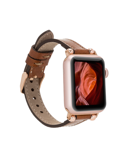 FERRO laderarmband för Apple Watch från Bouletta Brun #color_konjak-brun