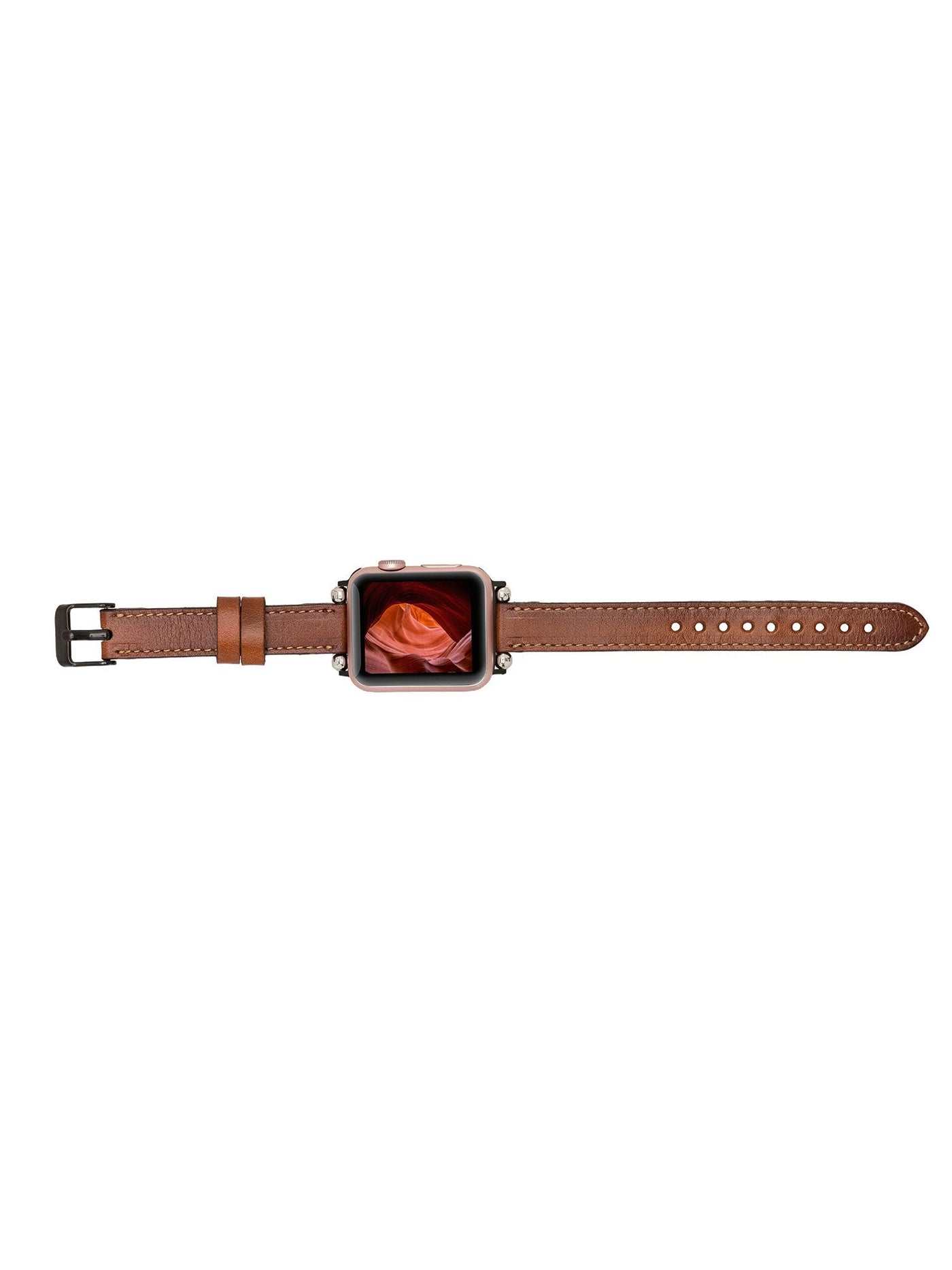 FERRO laderarmband för Apple Watch från Bouletta Brun #color_konjak-brun