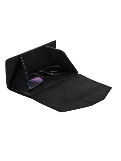 Glasögonfodral VIKBART TRIANGEL i Äkta Läder från Bouletta Svart #color_svart