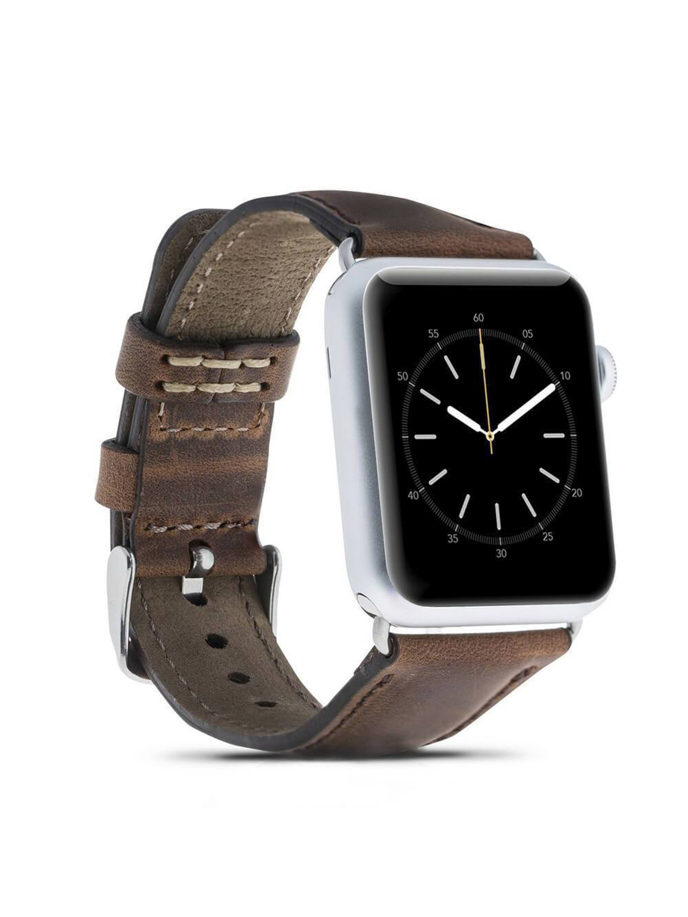 Klassiskt läderarmband för Apple Watch 42/44/45 mm från Bouletta Antik Brun #color_antik-brun