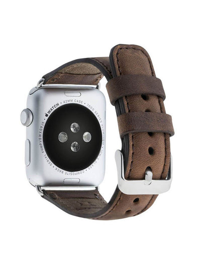 Klassiskt läderarmband för Apple Watch 42/44/45 mm från Bouletta Antik Brun #color_antik-brun