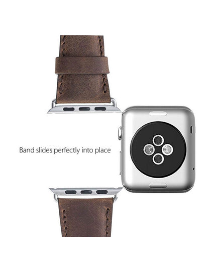 Klassiskt läderarmband för Apple Watch 42/44/45 mm från Bouletta Antik Brun #color_antik-brun