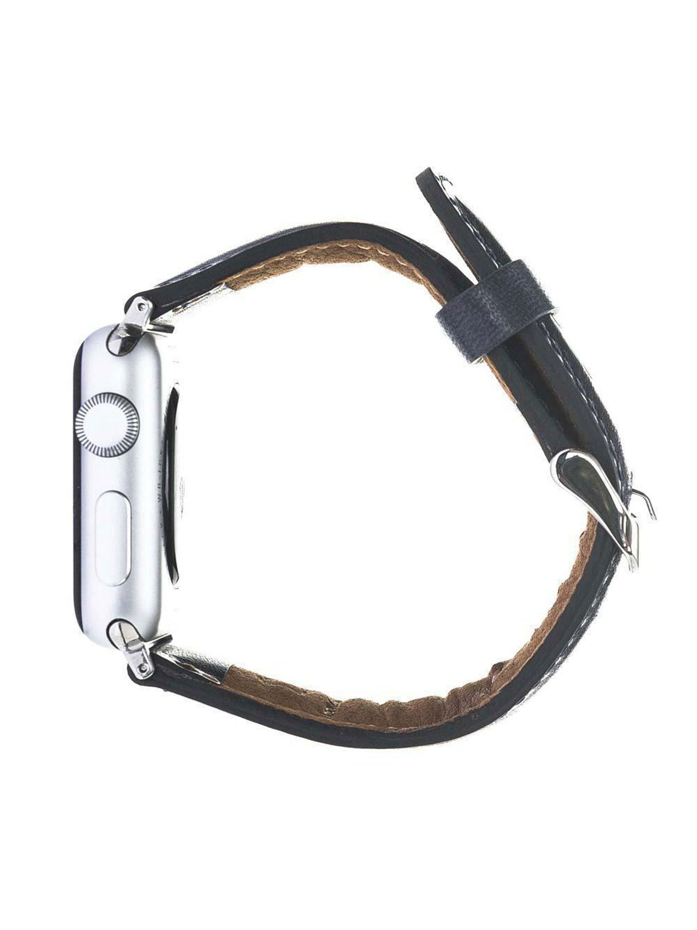 Klassiskt läderarmband för Apple Watch 42/44/45 mm från Bouletta Denim #color_denim