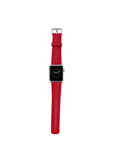 Klassiskt läderarmband för Apple Watch 42/44/45 mm från Bouletta Floater Red #color_floater-red