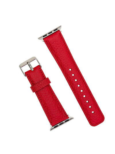 Klassiskt läderarmband för Apple Watch 42/44/45 mm från Bouletta Floater Red #color_floater-red