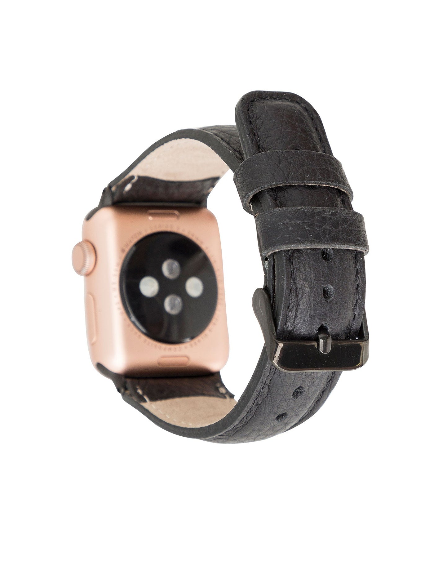 Klassiskt läderarmband för Apple Watch 42/44/45 mm från Bouletta Floater Svart #color_floater-svart