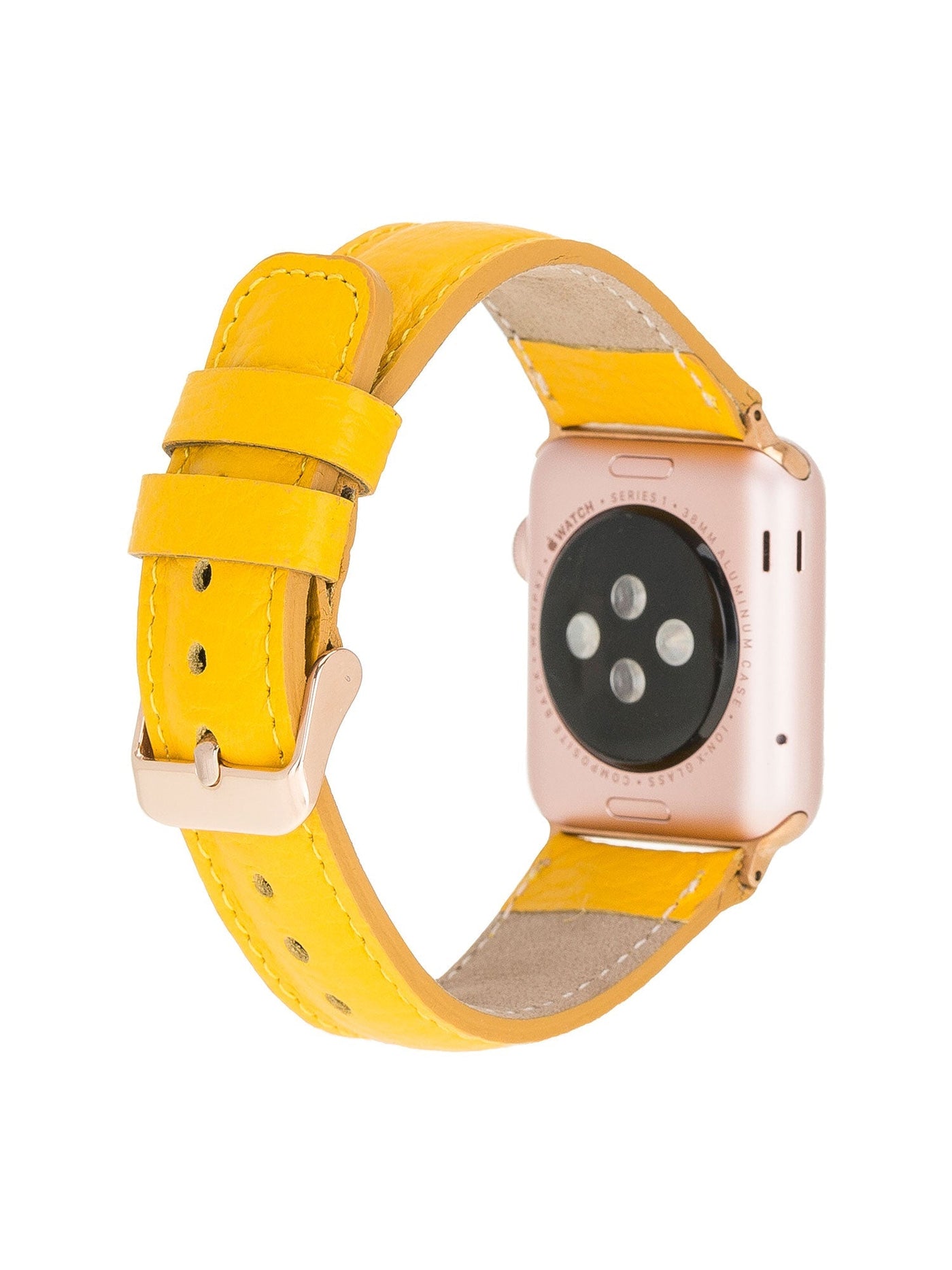 Klassiskt läderarmband för Apple Watch 42/44/45 mm från Bouletta Floater Gul #color_floater-gul