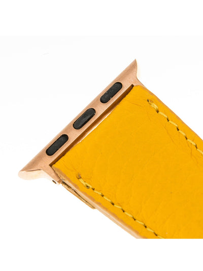 Klassiskt läderarmband för Apple Watch 42/44/45 mm från Bouletta Floater Gul #color_floater-gul