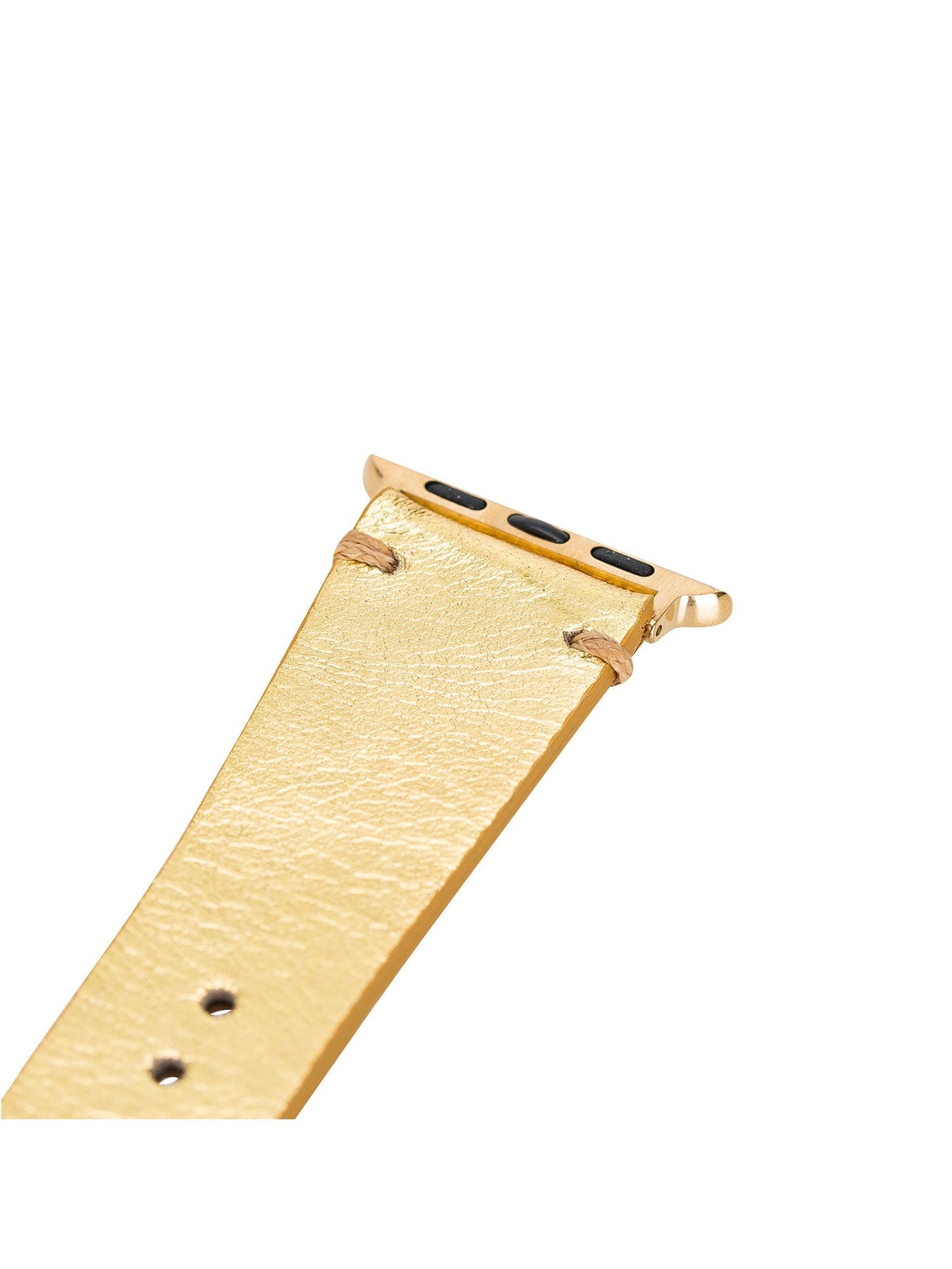 Klassiskt läderarmband för Apple Watch 42/44/45 mm från Bouletta Guld #color_guld