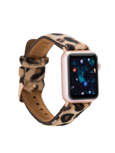 Klassiskt läderarmband för Apple Watch 42/44/45 mm från Bouletta Leo #color_leo