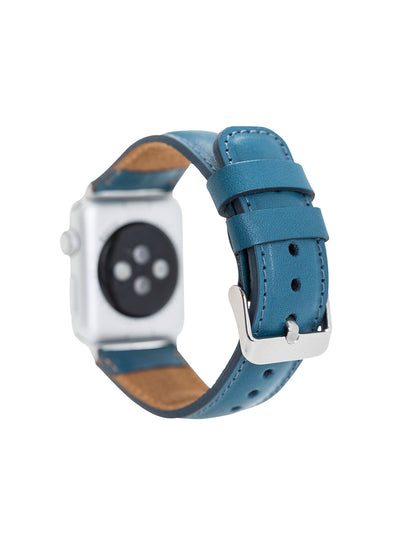 Klassiskt läderarmband för Apple Watch 42/44/45 mm från Bouletta Navy #color_navy