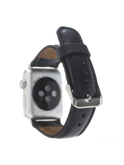 Klassiskt läderarmband för Apple Watch 42/44/45 mm från Bouletta Svart #color_svart