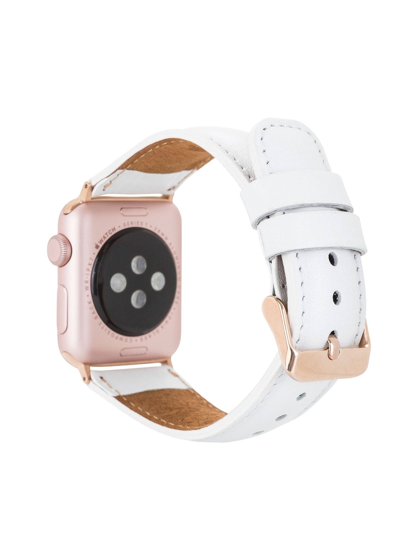Klassiskt läderarmband för Apple Watch 42/44/45 mm från Bouletta Vit #color_vit