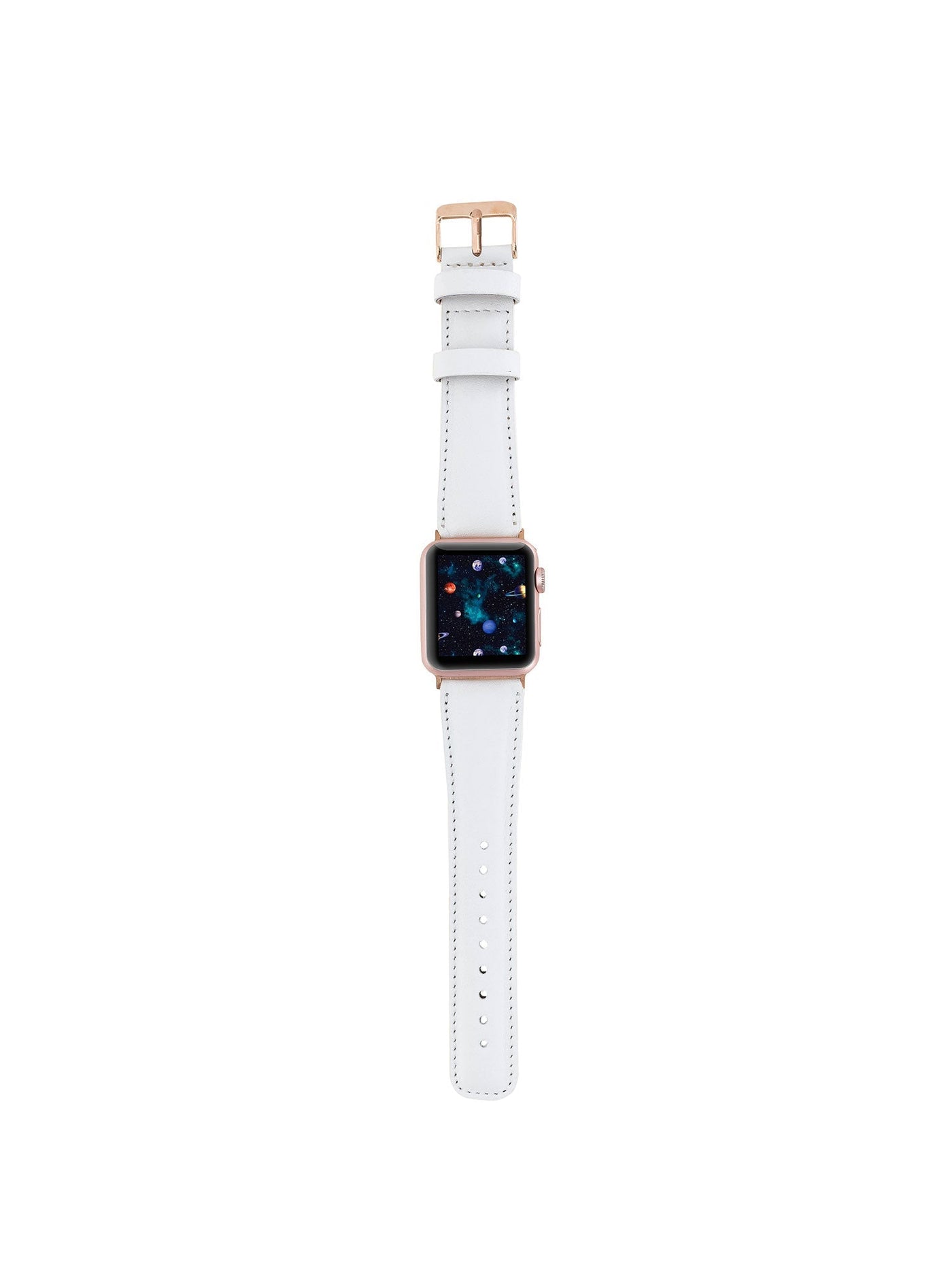 Klassiskt läderarmband för Apple Watch 42/44/45 mm från Bouletta Vit #color_vit