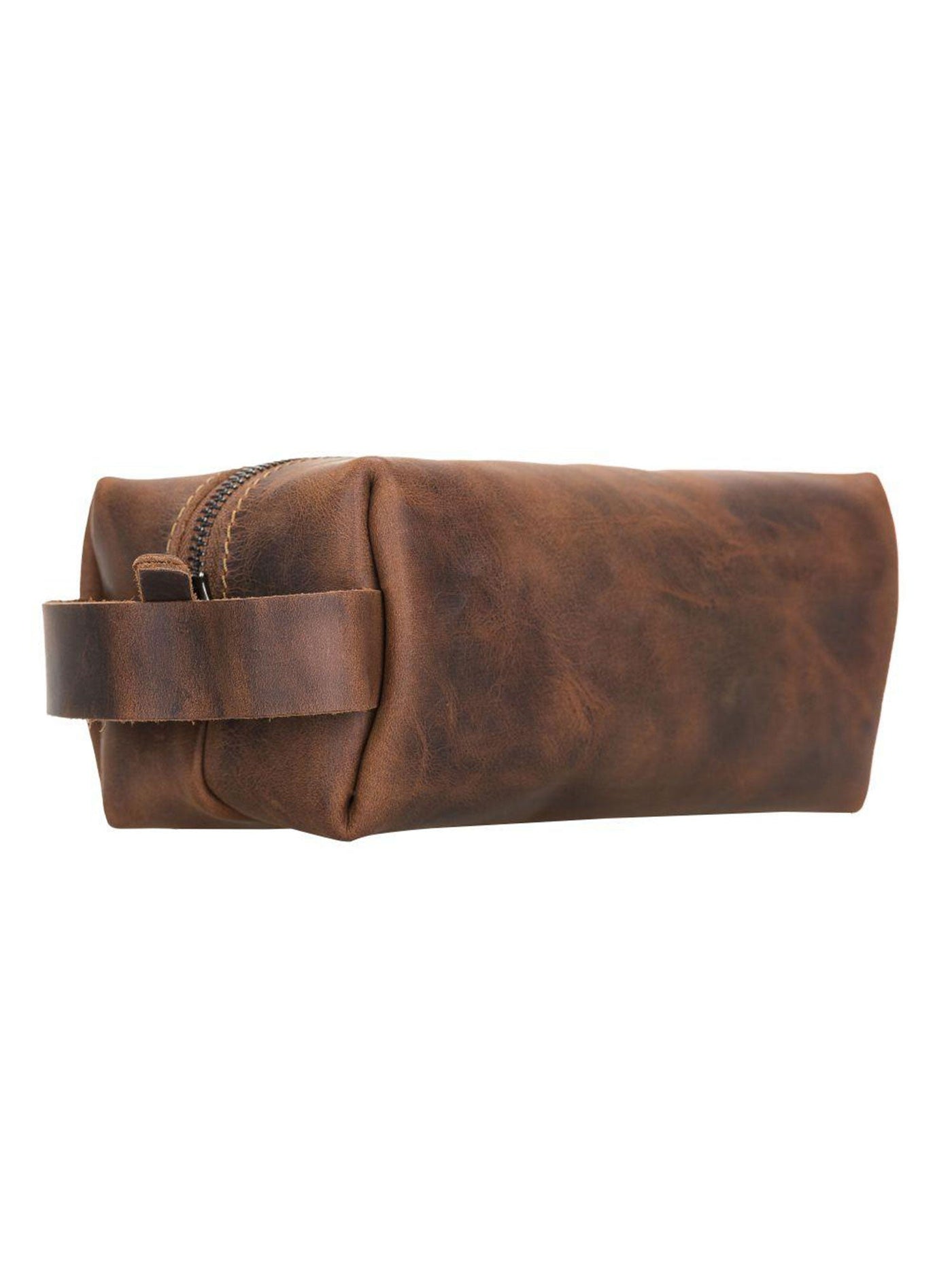 Makeup väska handgjord i äkta-läder Från Bouletta-EVE Large Varm Brun #color_varm-brun