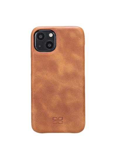 Mobilskal i äkta läder för Apple iPhone 13 från Bouletta - Guld Brun #color_guld-brun