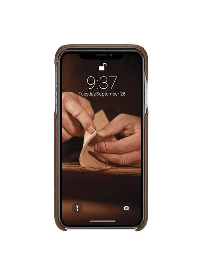 Mobilskal i äkta läder för Apple iPhone XS MAX från Bouletta - konjak Brun #color_konjak-brun