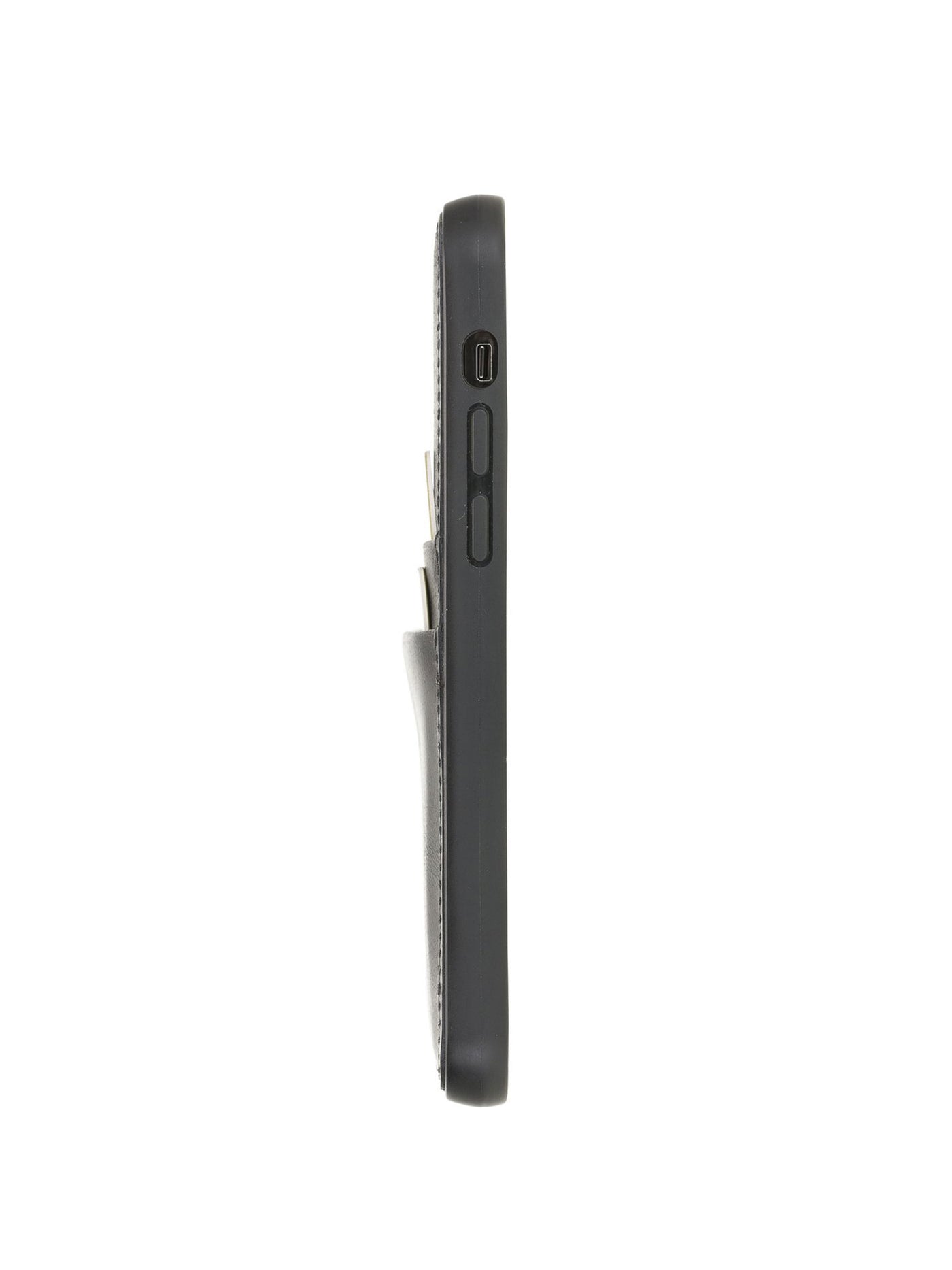 Mobilskal med korthållare i äkta läder för Apple iPhone 12 Pro Max från Bouletta Angus-Granit #color_granit