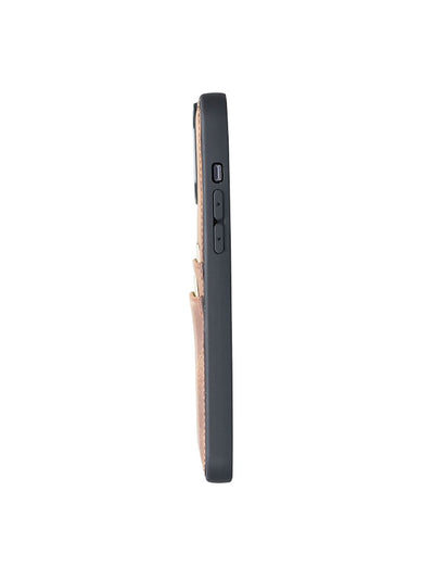 Mobilskal med korthållare i äkta läder för Apple iPhone 13 Pro Max från Bouletta Angus-Antil-Brun #color_antik-brun