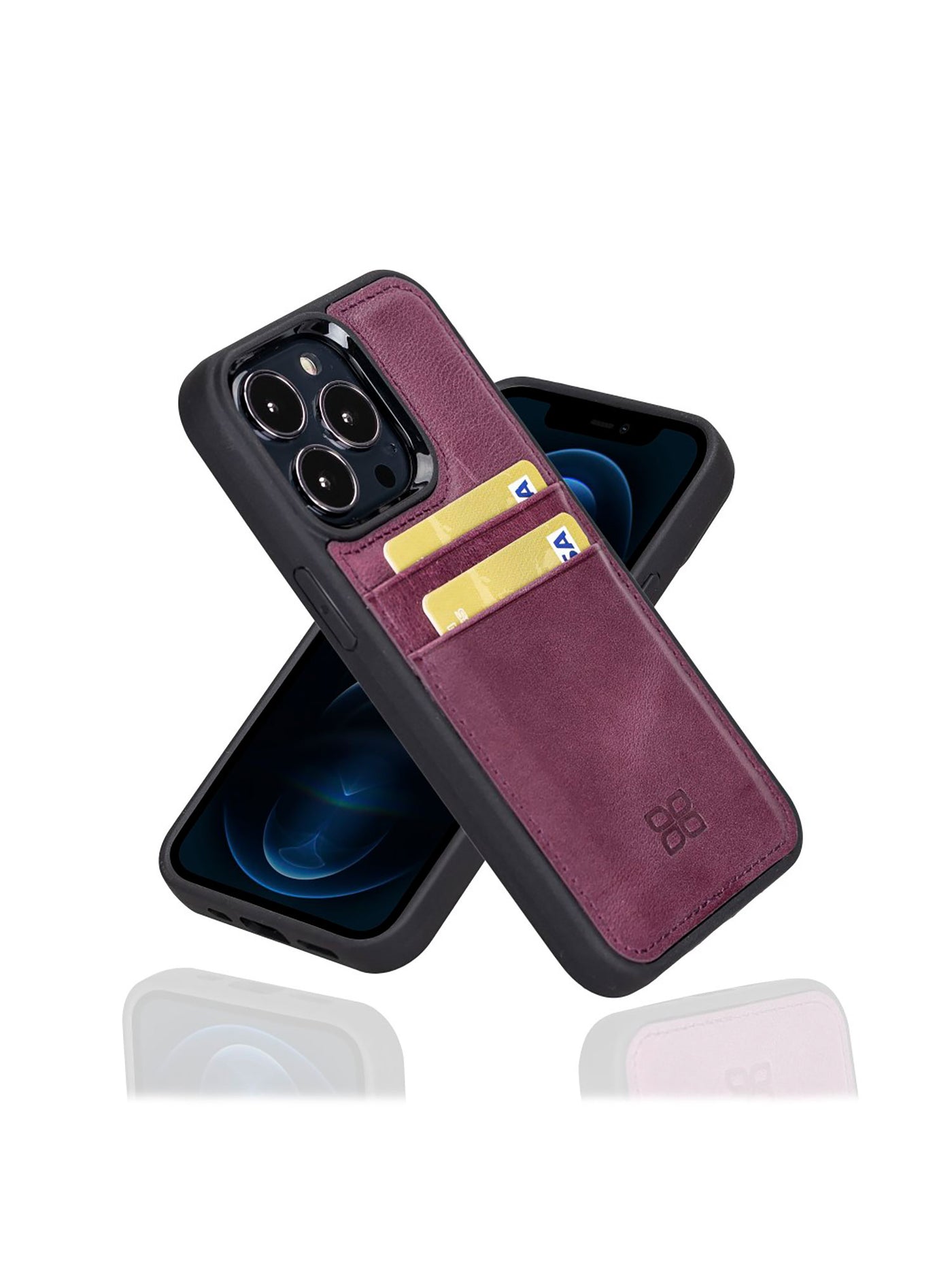 Mobilskal med korthållare i äkta läder för Apple iPhone 13 Pro Max från Bouletta Angus-Lavendel-Lila #color_lavendel-lila