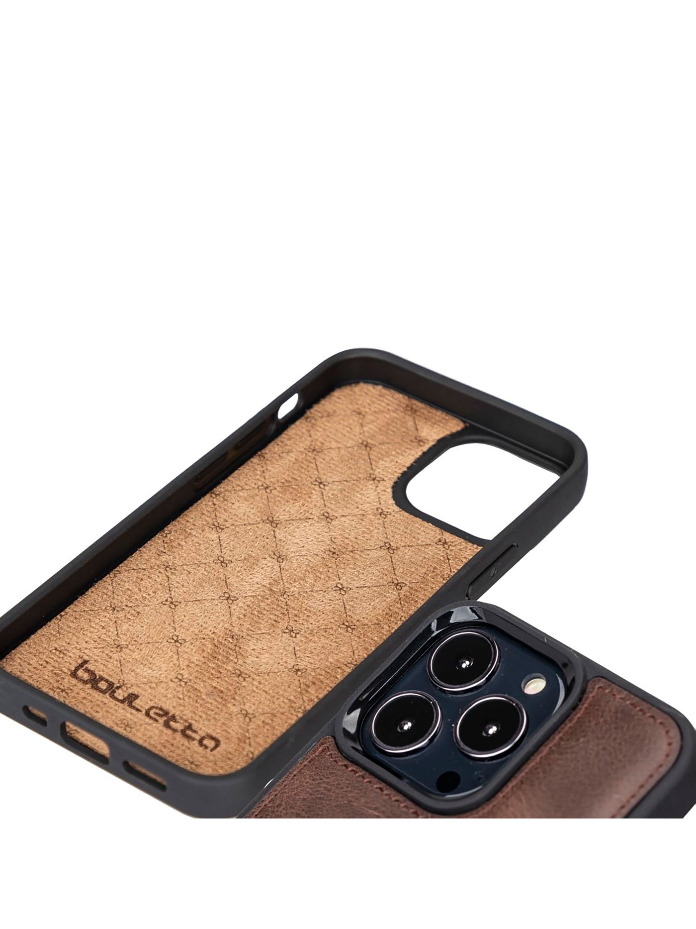 Mobilskal med korthållare i äkta läder för Apple iPhone 13 Pro Max från Bouletta Angus-Vintage-Brun #color_vintage-brun