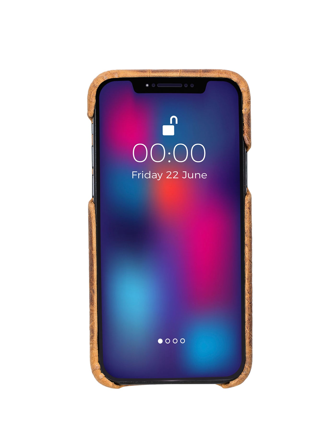 Mobilskal i äkta koläder i präglat krokodilmönster för Apple iPhone 11 Pro från Bouletta - Kroko Antik Kamelbrun #color_kroko-antik-kamelbrun