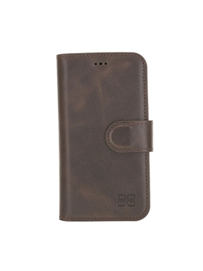 Plånboksfodral i äkta läder för Apple iPhone 12 Mini från Bouletta - Vintage Brun #color_vintage-brun