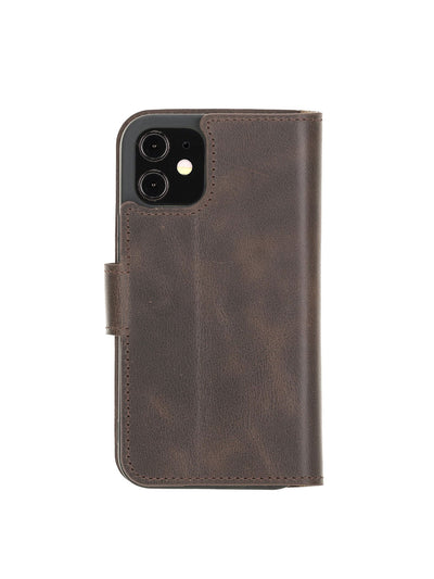 Plånboksfodral i äkta läder för Apple iPhone 12 Mini från Bouletta - Vintage Brun #color_vintage-brun