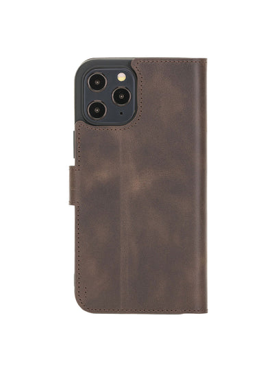 Plånboksfodral i äkta läder för Apple iPhone 12 Pro Max från Bouletta - Vinatge Brun #color_vintage-brun